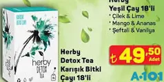 HERBY DETOX TEA KARIŞIK BİTKİ ÇAYI 18'Lİ fiyat ve kampanya bilgisi